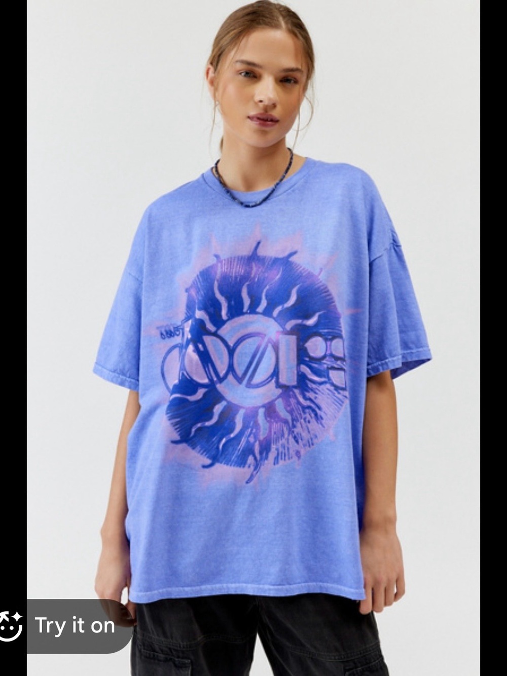 Urban Outfitters Lavender Graphic Tee with Purple Sunburst